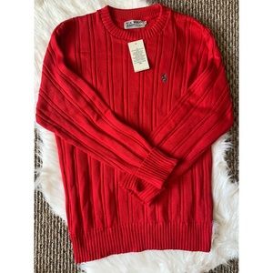 U.S. Polo Assn. Red Crew Pullover Sweater NWT